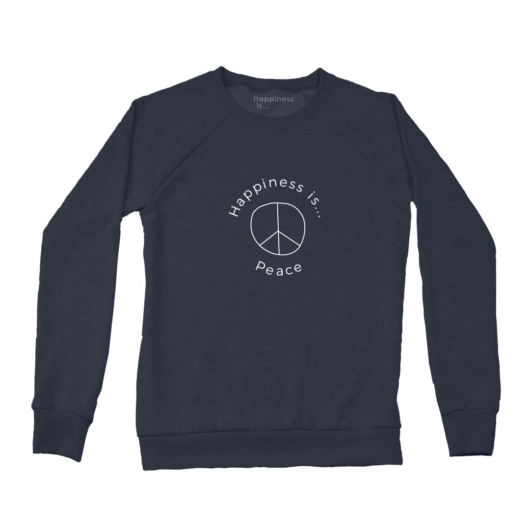 Women's Peace Crew Sweatshirt, True Navy