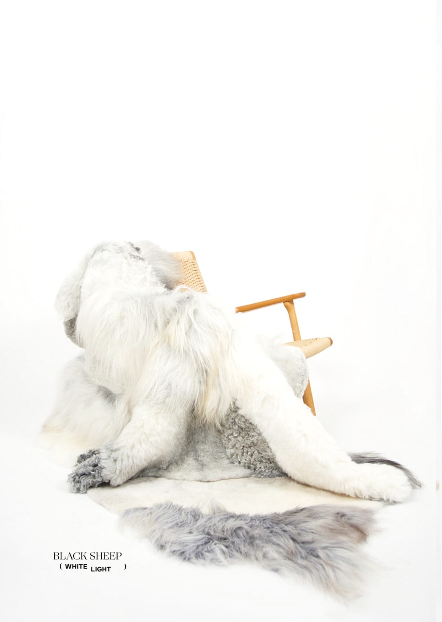 Grey Melange Sheepskin Rug