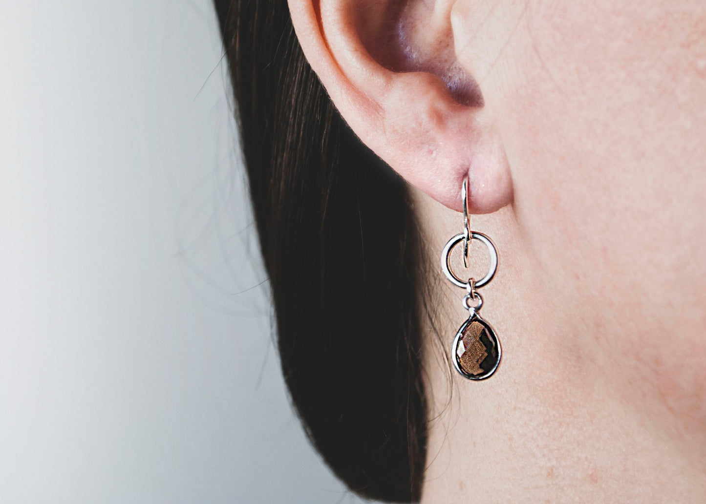 Smoky Quartz Stone Earrings