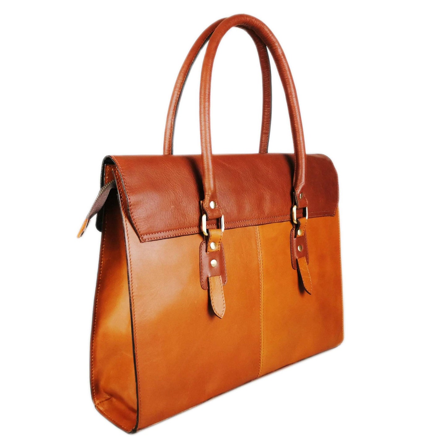 The Signature 17" Bag, Tan Flap