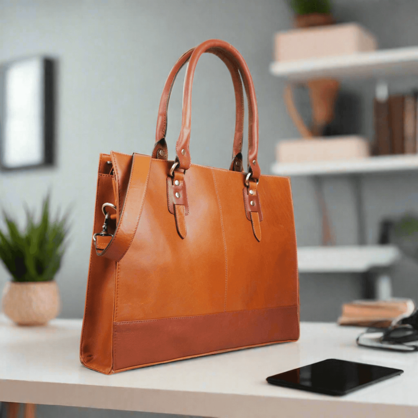 The Signature 17" Bag, Tan