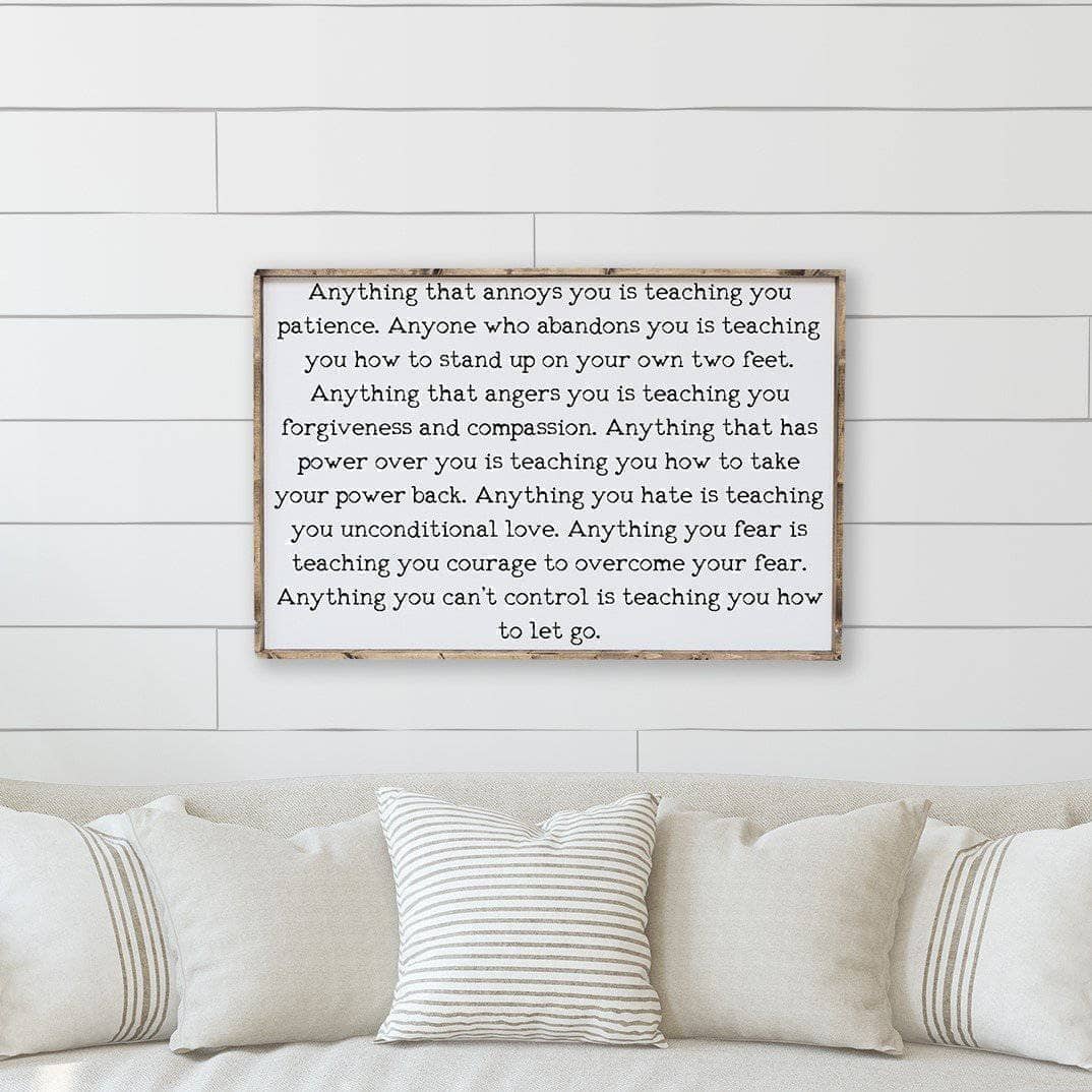 Anything Quote Wood Sign