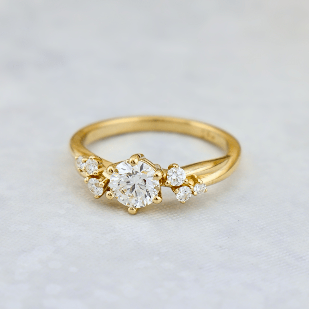Bague solitaire Torsade en or 14K - 18K ou platine et diamant 0,55 ct