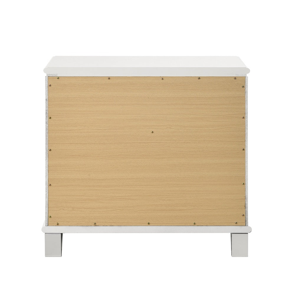 Cassandra LED Nightstand - Pearl White