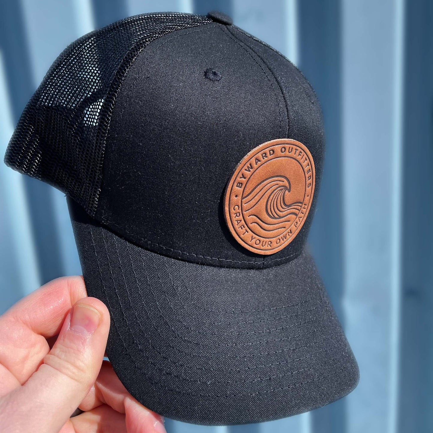 Rolling Wave Leather Patch Hat