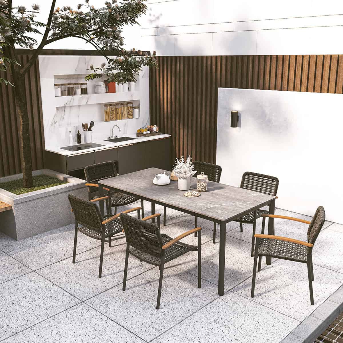 Himmel 6 - Person Outdoor Dining Set