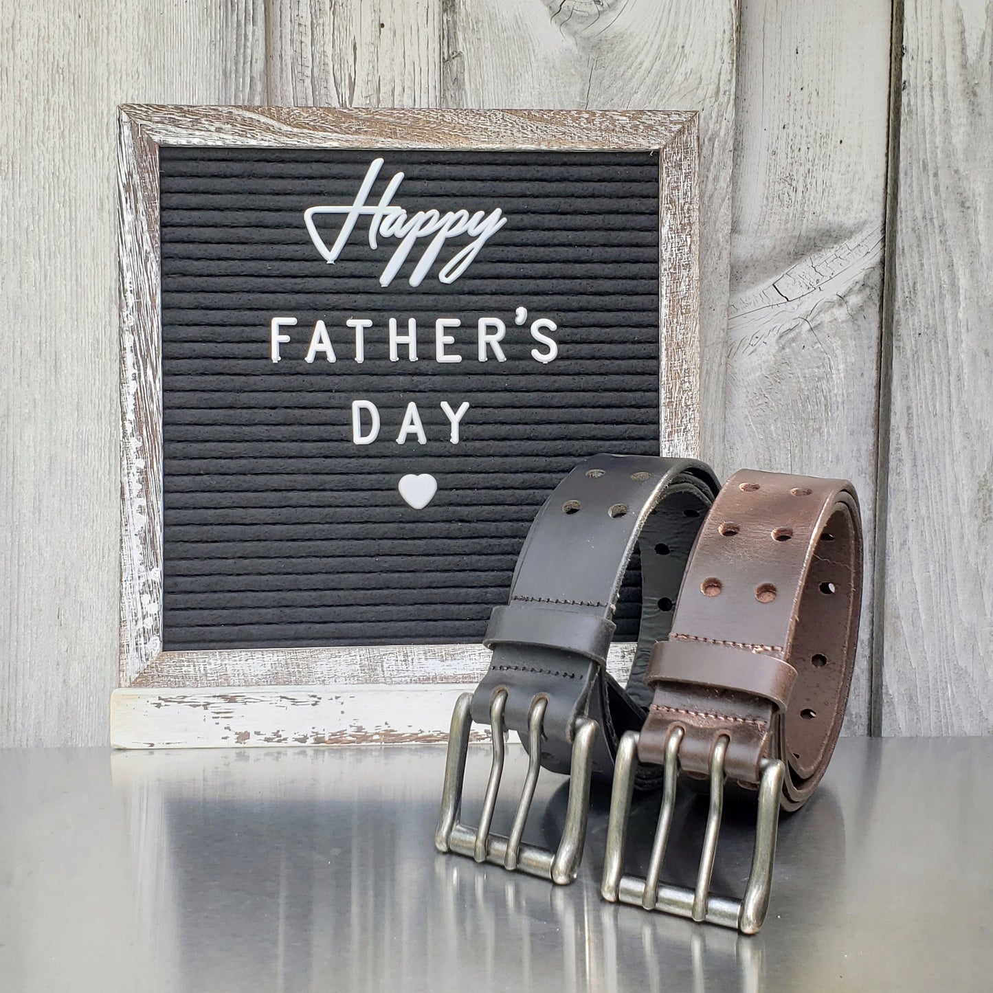 The Double Hole Belts - 2 PC Gift Set
