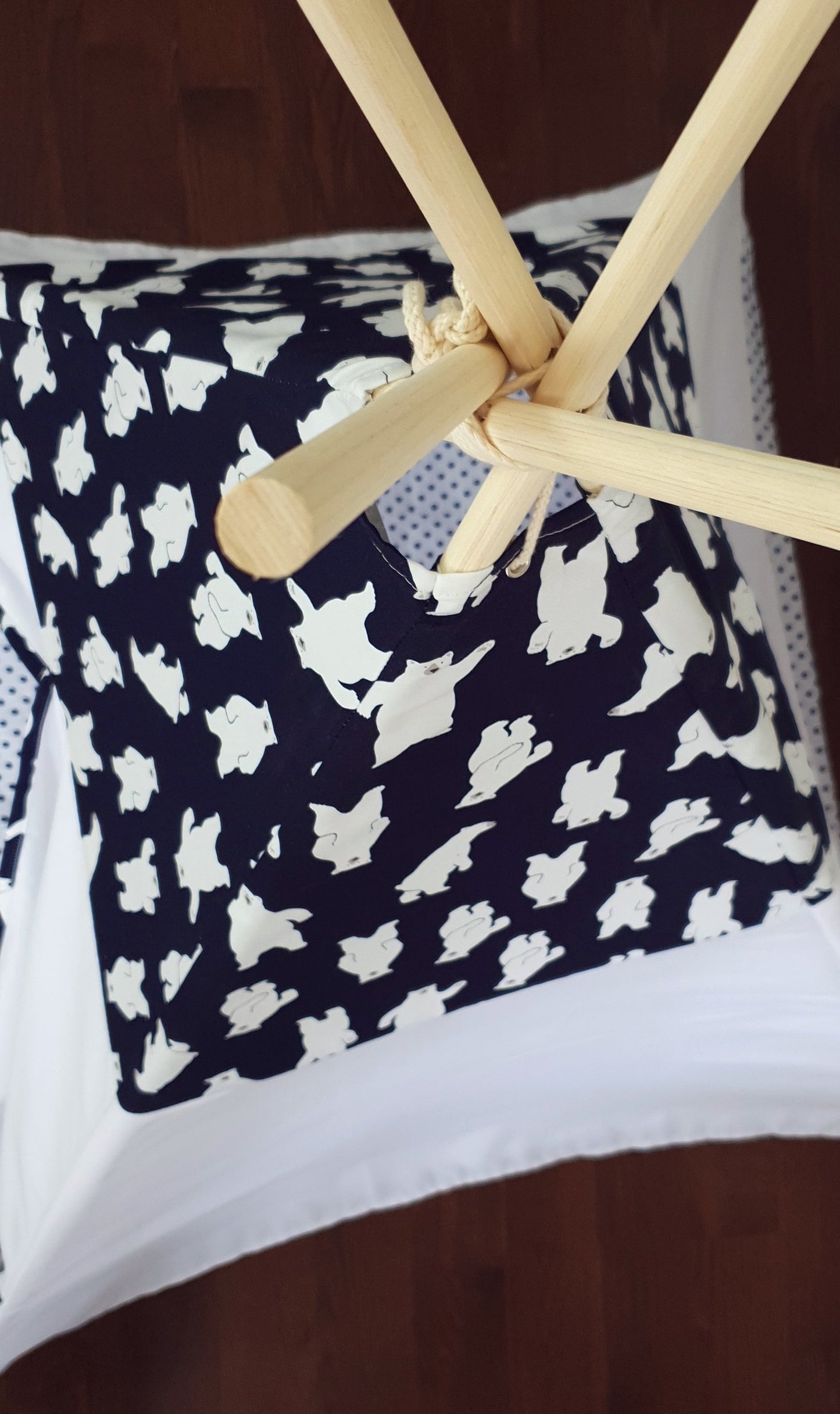 Polar Bear Navy and White Teepee