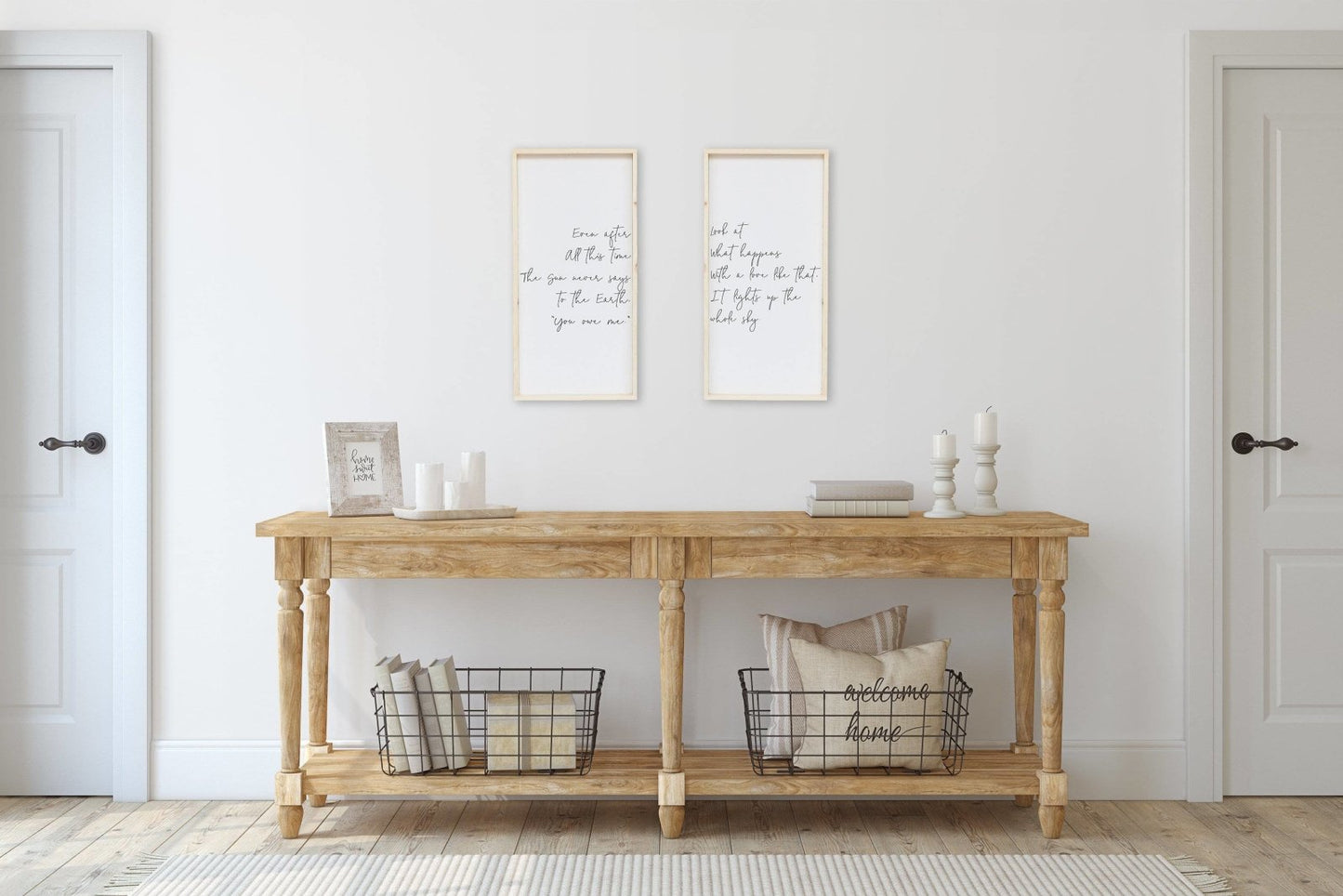 Even After All This Time/Look At What Happens Matching Pair Wood Signs