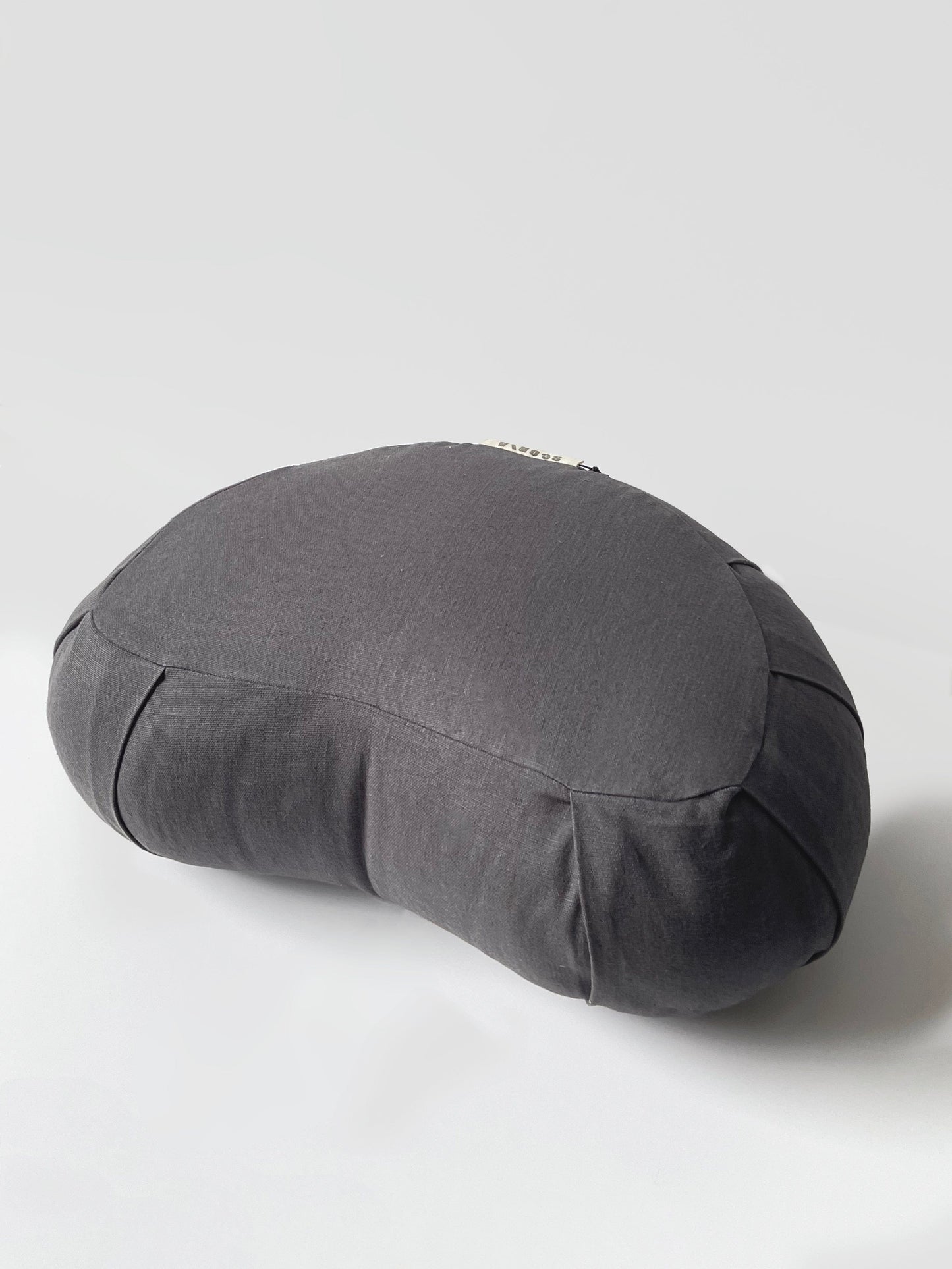 Crescent Natural Meditation Cushion | Shadow Grey