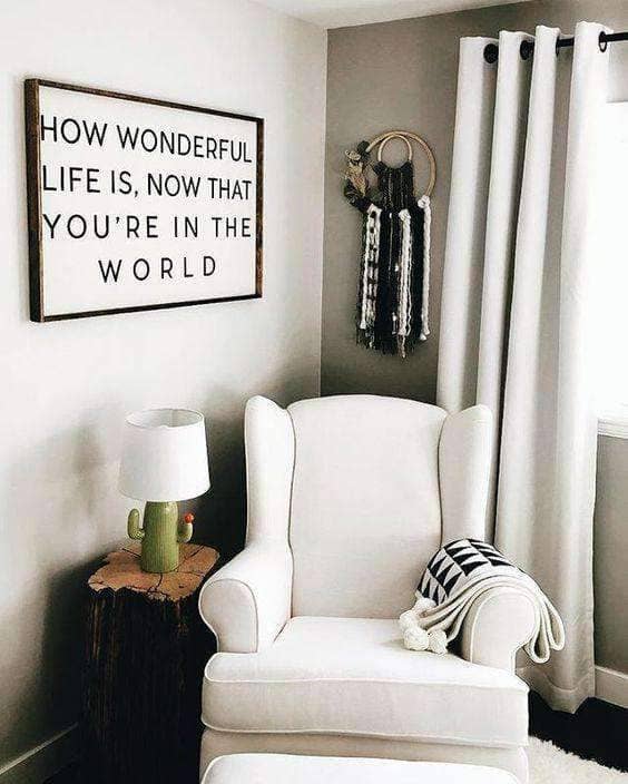 How Wonderful Life Is Now That You're In The World Wood Sign
