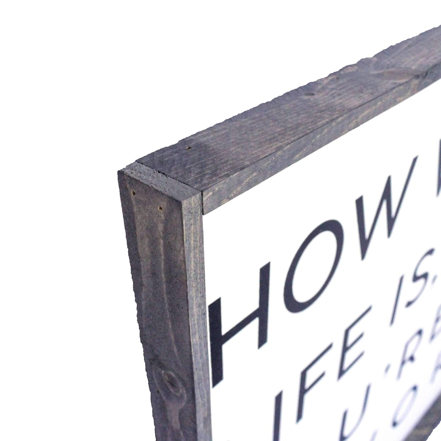 How Wonderful Life Is Now That You're In The World Wood Sign