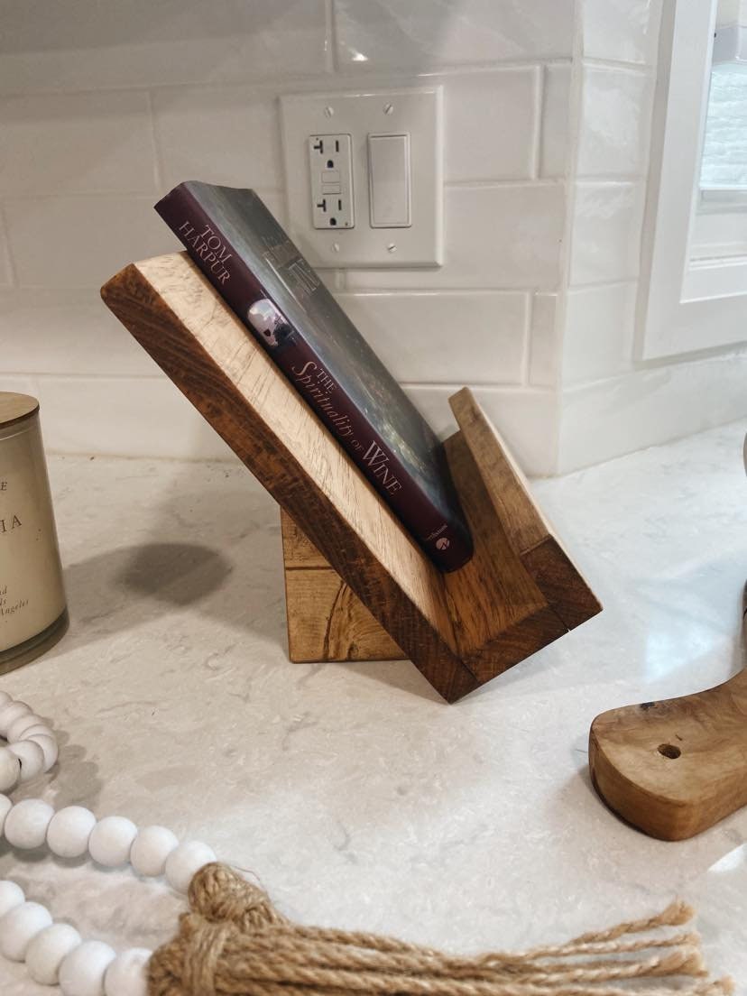 Wooden Cookbook Stand