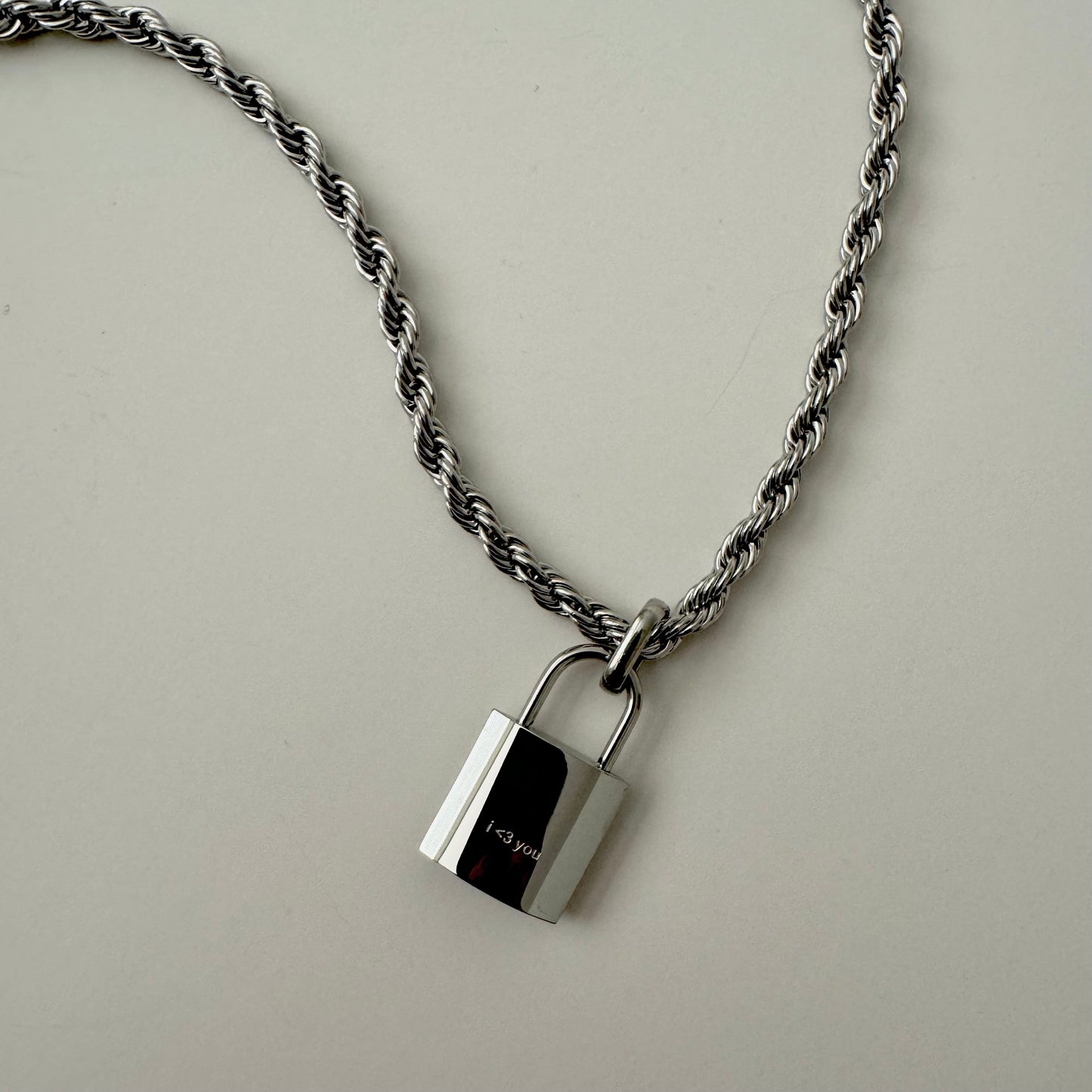 Lock of Love Necklace- Silver