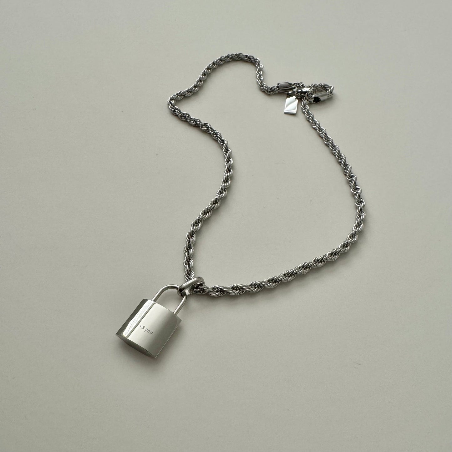 Lock of Love Necklace- Silver