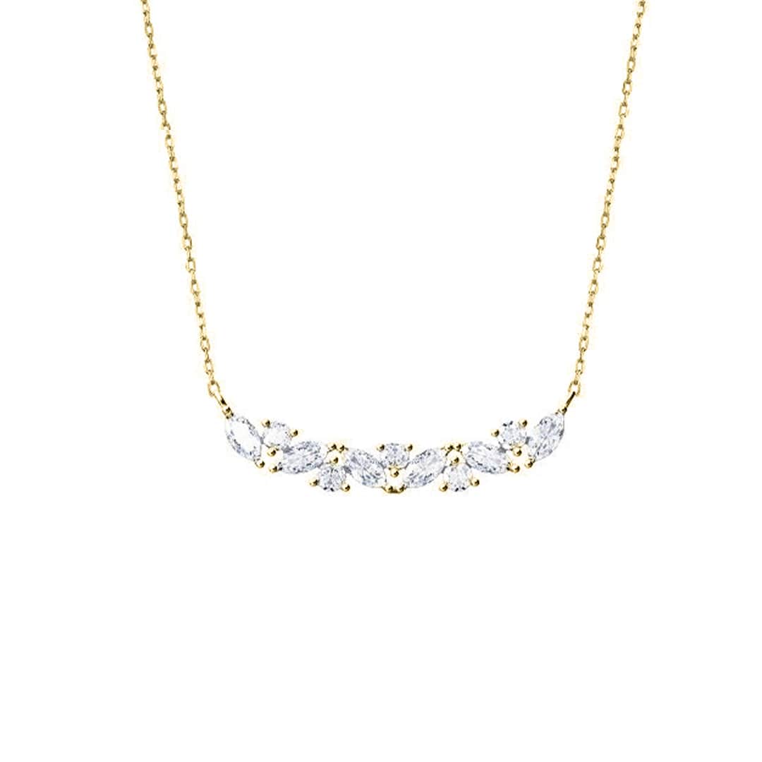 Collier Nuage Scintillant en or 10K et moissanites