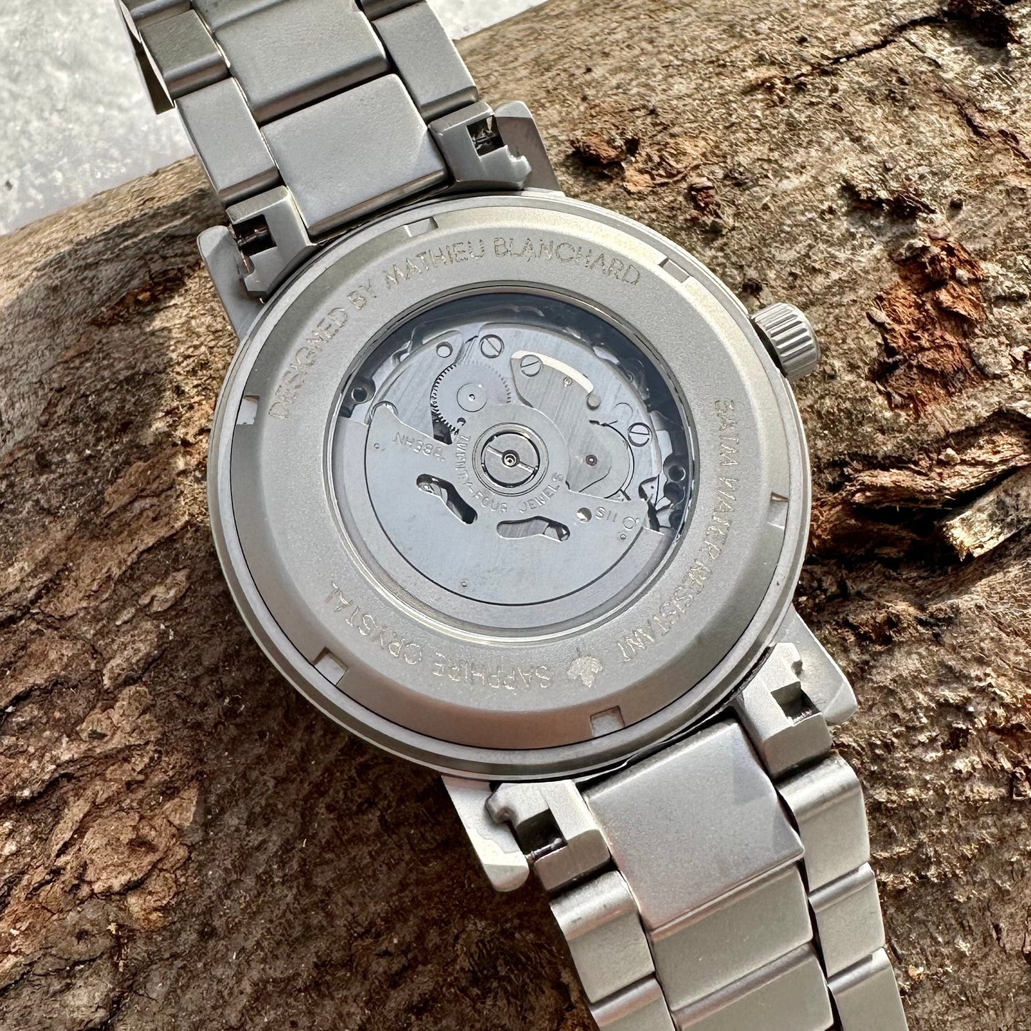 Montre Copernic en bois de baril de whisky recyclé