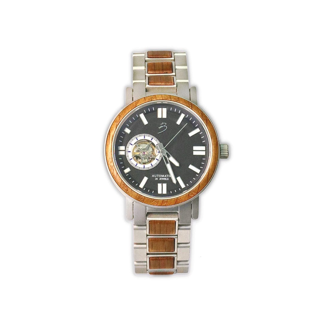 Montre Copernic en bois de baril de whisky recyclé