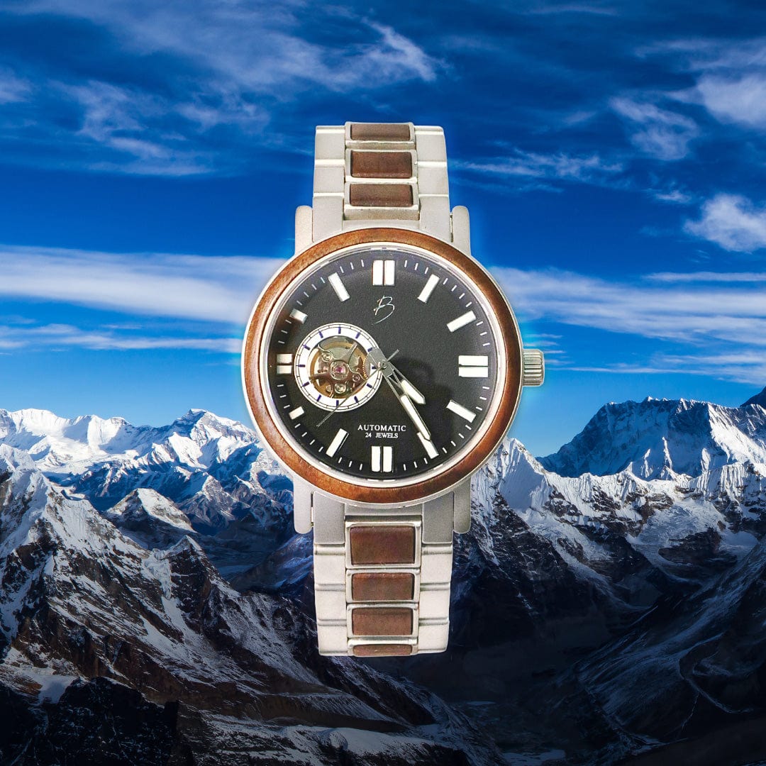 Montre Copernic en bois de noyer