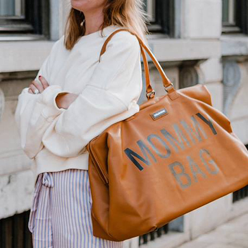 MOMMY BAG LEATHERLOOK BROWN