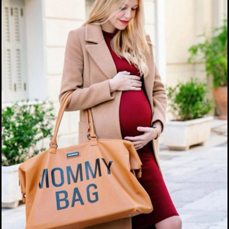 MOMMY BAG LEATHERLOOK BROWN