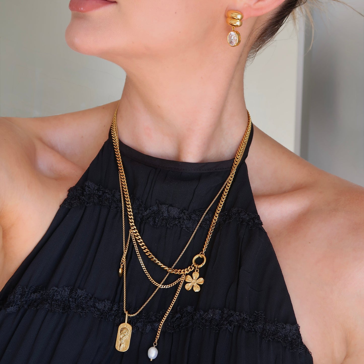 Rose Necklace- Gold