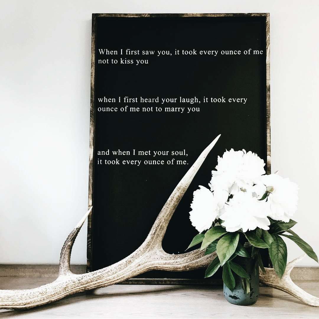 When I First Saw You ... Wood Sign