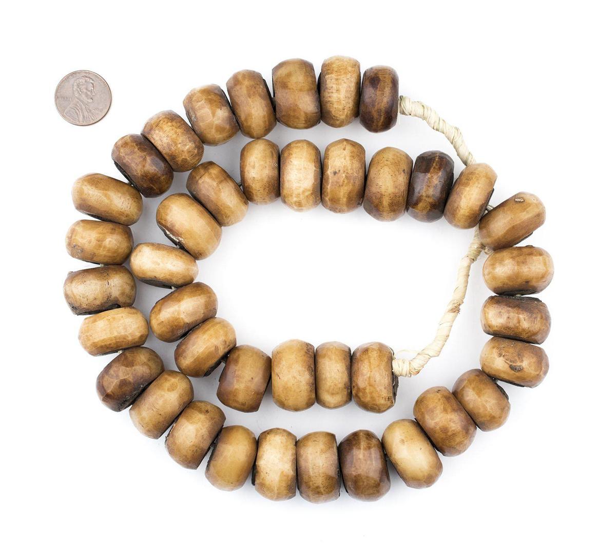 Brown Bone Beads