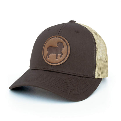 Bighorn Sheep Leather Patch Hat