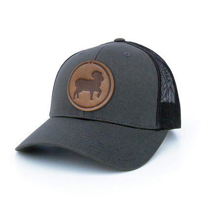 Bighorn Sheep Leather Patch Hat