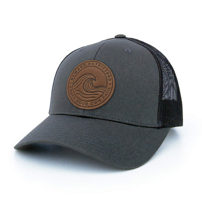 Rolling Wave Leather Patch Hat