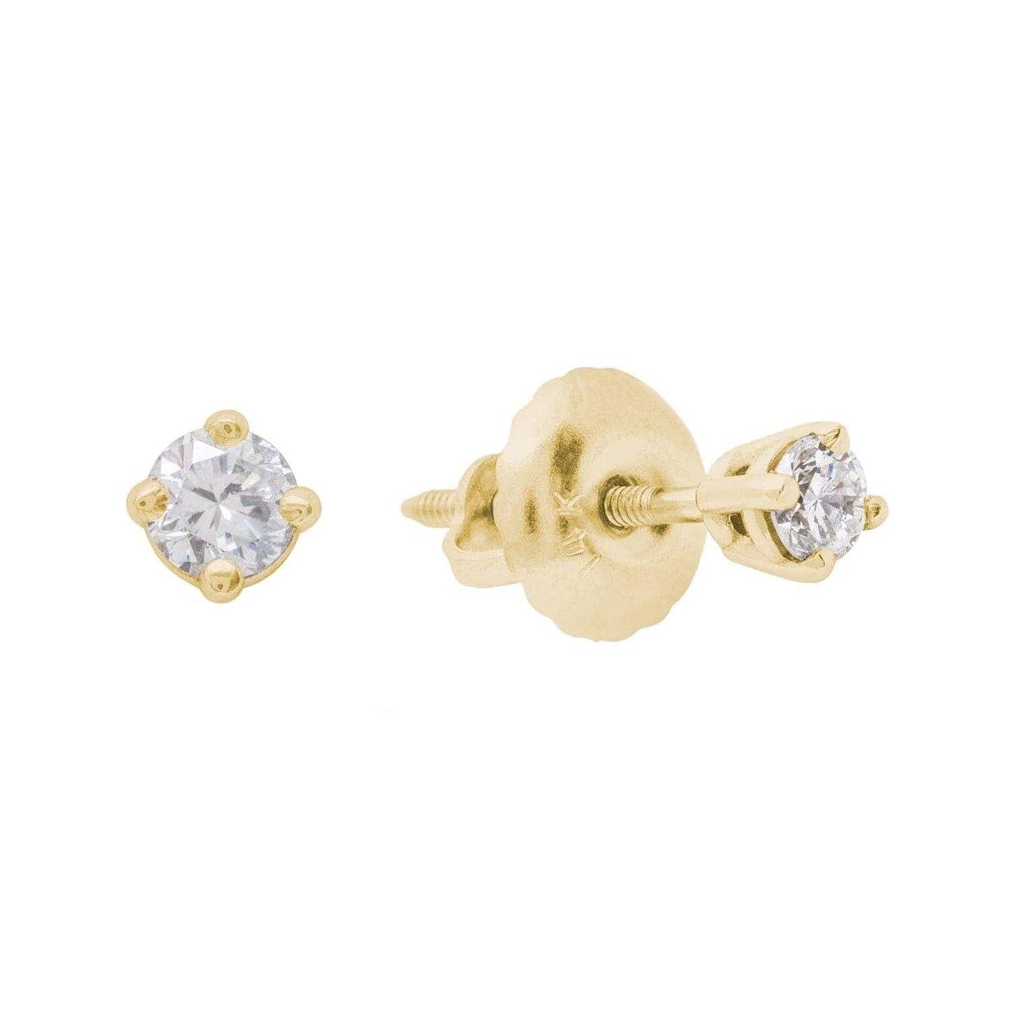 Boucles d'oreilles Classiques en or 14K et diamants