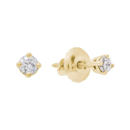 Boucles d'oreilles Classiques en or 14K et diamants
