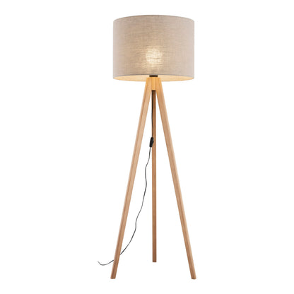 GRAND Pine Linen Floor Lamp
