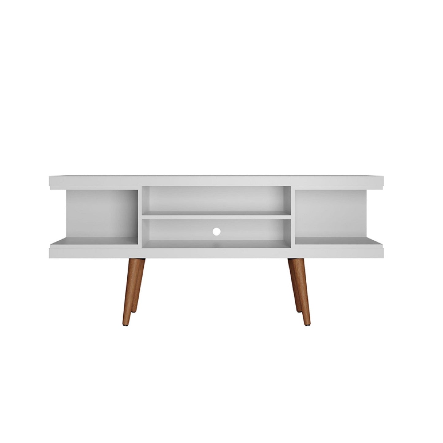 Eureka Modern 53.14" TV Stand with 4 Shelves - White