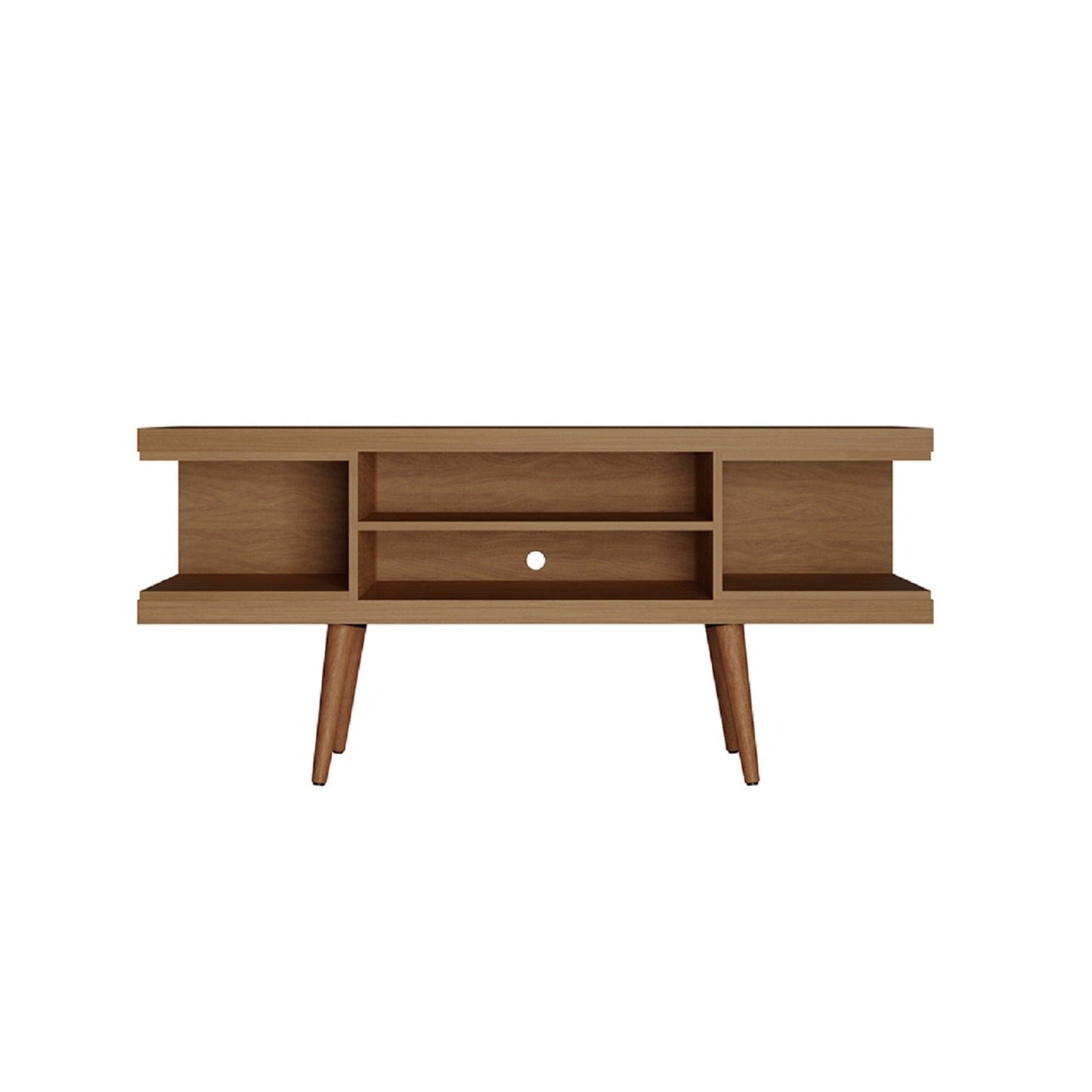 Eureka Modern 53.14" TV Stand with 4 Shelves - Maple Cream