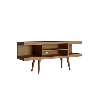 Eureka Modern 53.14" TV Stand with 4 Shelves - Maple Cream