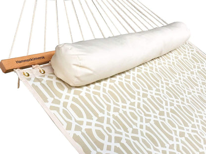 Deluxe Quilted Hammock with Bamboo Stand