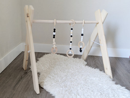 Wooden Baby Gym+Toys