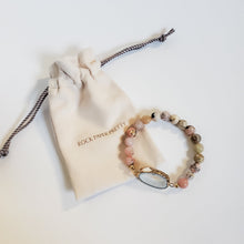 Load image into Gallery viewer, Pink opal and Agate connector bracelet
