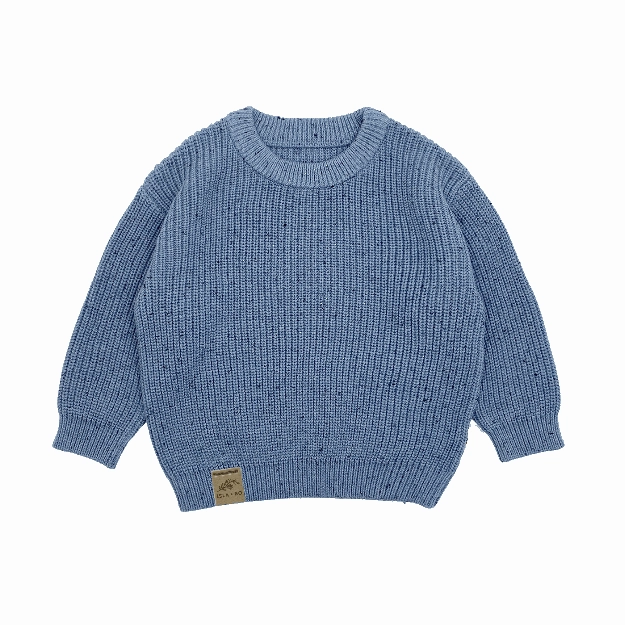 Pure Cotton Knit Pullover || Berwick Blue Birthday Cake- CLEARANCE