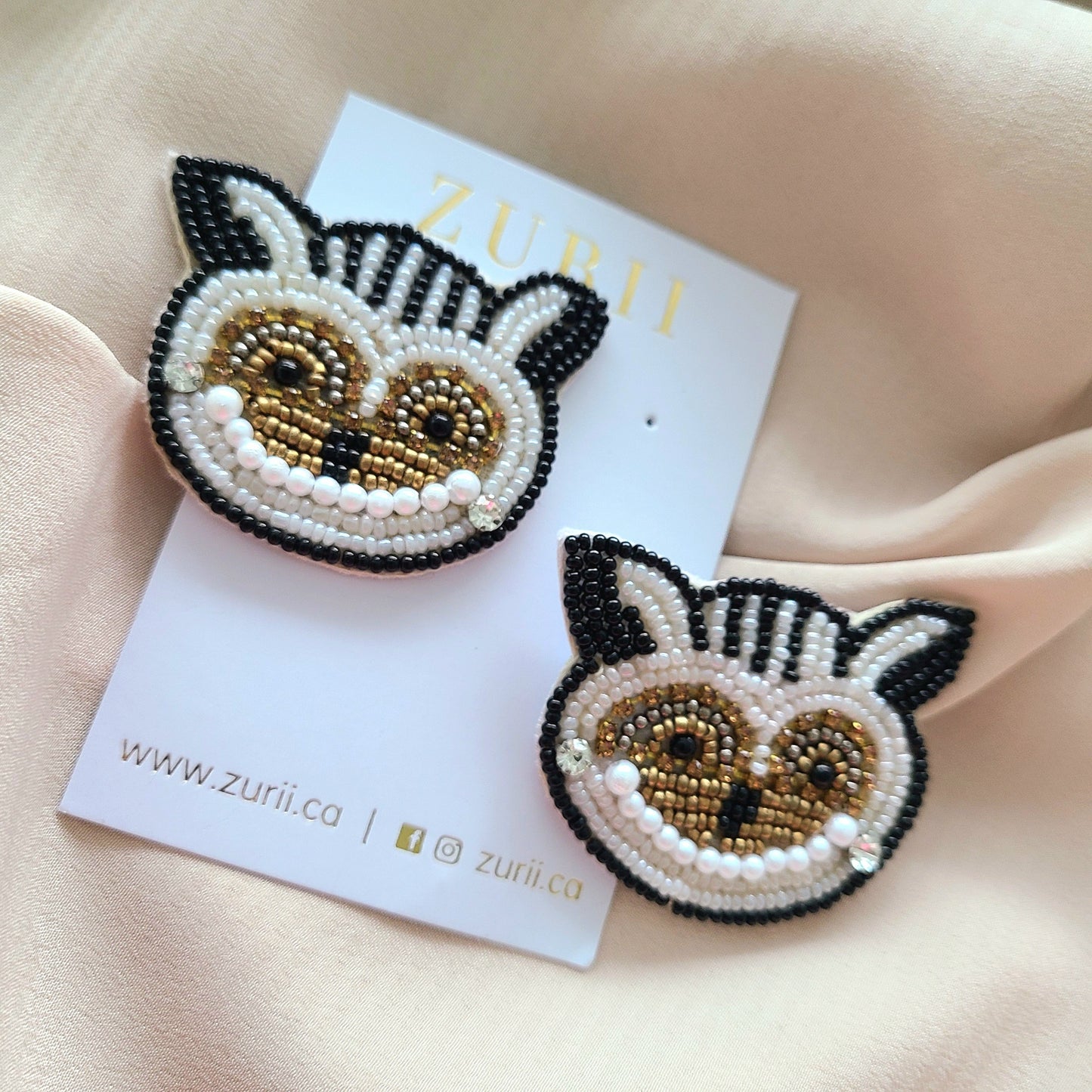 Raccoon Earrings