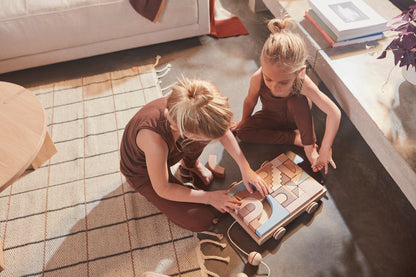 Reversible Grid Rug - Offwhite / Anthracite