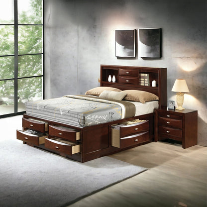 Neend Multi Drawer Storage Platform Bed - Expresso