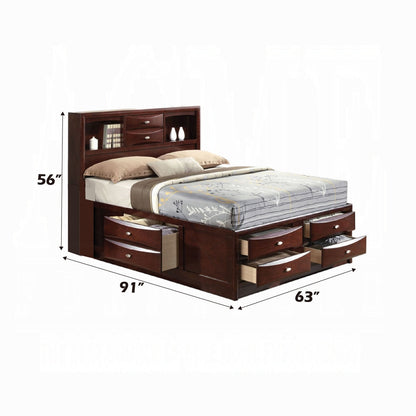 Neend Multi Drawer Storage Platform Bed - Expresso