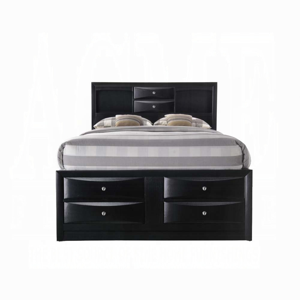 Neend Multi Drawer Storage Platform Bed - Black