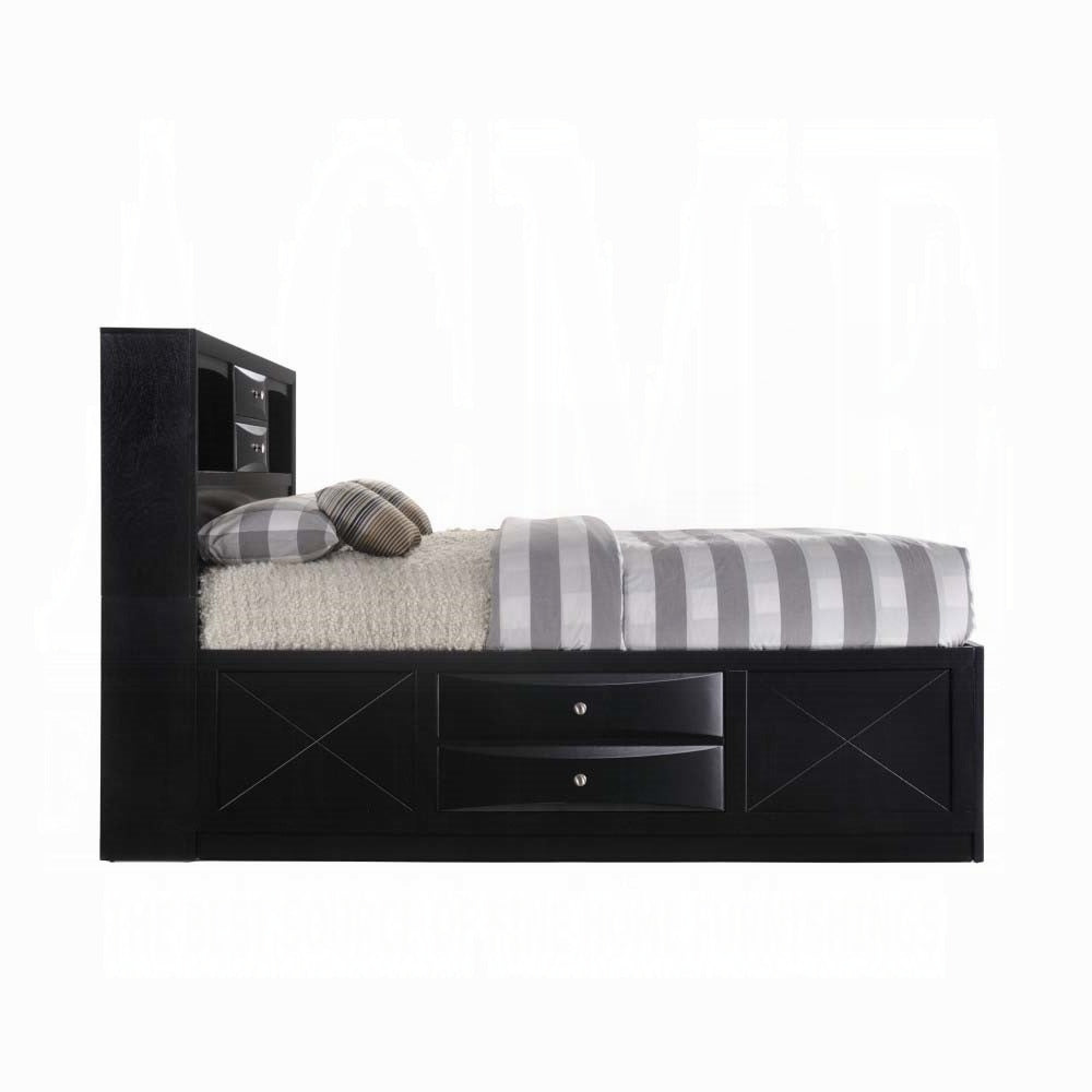 Neend Multi Drawer Storage Platform Bed - Black