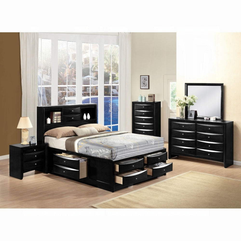 Neend Multi Drawer Storage Platform Bed - Black