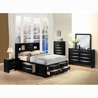 Neend Multi Drawer Storage Platform Bed - Black
