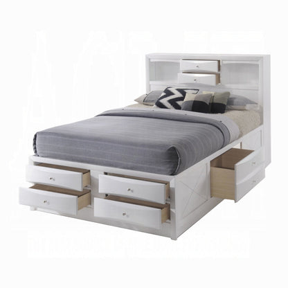 Neend Multi Drawer Storage Platfom Bed - White